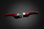 BIKERS(バイカーズ)｜レバーセット 可倒式 フラットタイプ レッド｜H0977-RED