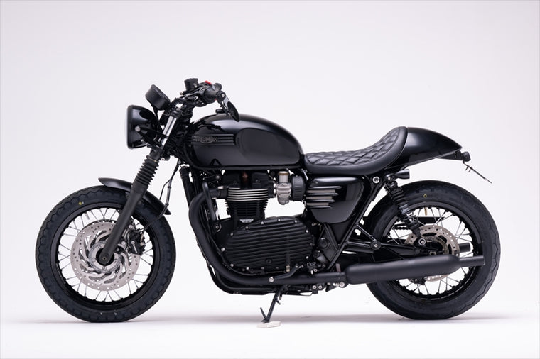 MOTONE CUSTOMS(モートーン)｜サイドカバー リブ グロスブラック｜MTE212
