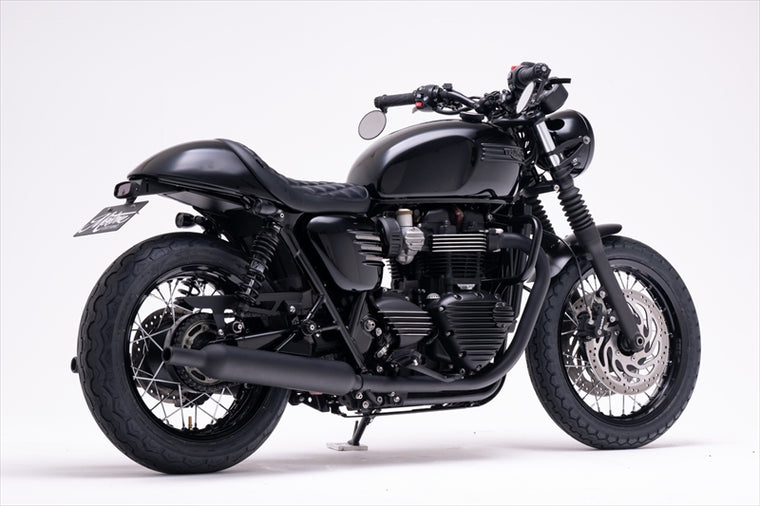 MOTONE CUSTOMS(モートーン)｜サイドカバー リブ グロスブラック｜MTE212
