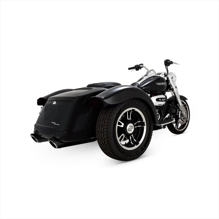 VANCE&HINES(バンスアンドハインズ) | TwinSlash ツインスラッシュ スリップオン ブラック マフラー | 1801-1838 | ROAD GLIDE 3 FLTRT/FREEWHEELER FLRT