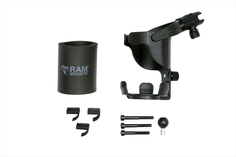RAM MOUNTS(ラムマウント)｜ドリンクホルダー XL ＆シングルソケットアーム M8ボルトベースセット 1インチボール｜RAM-PL13