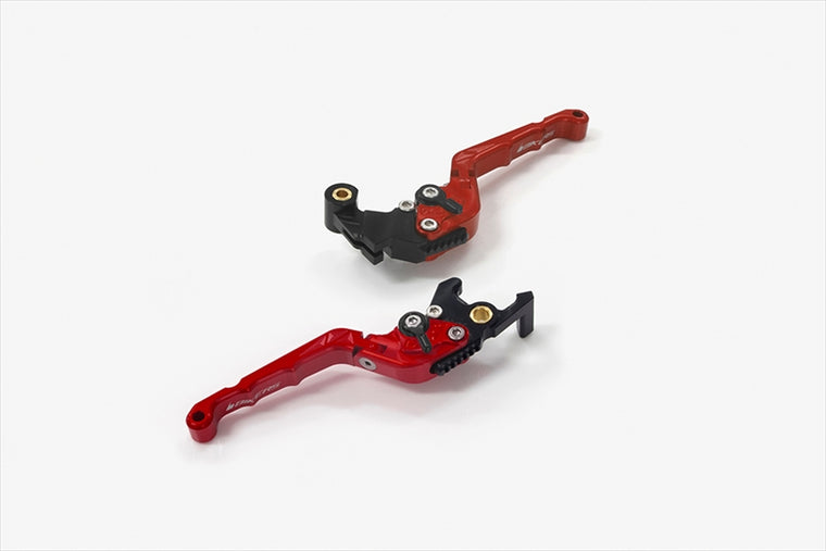 BIKERS(バイカーズ)｜レバーセット 可倒式 カーブタイプ レッド｜Y0539-RED