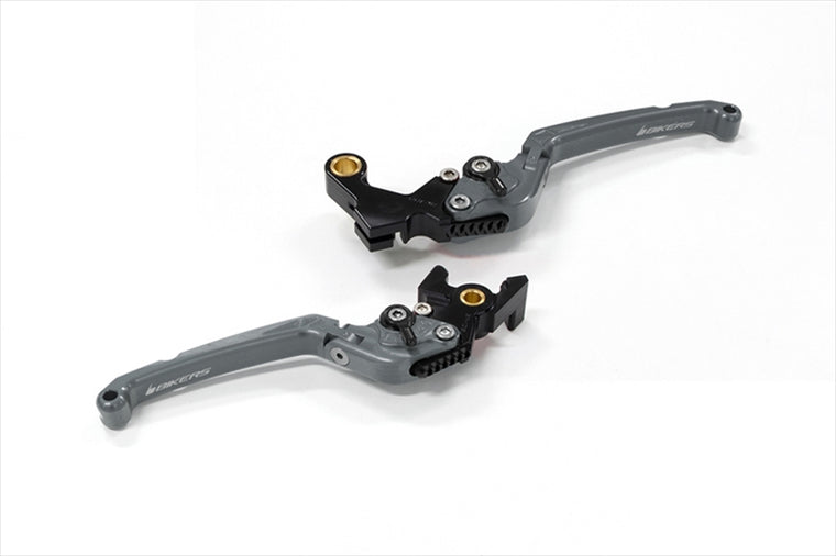 バイカーズ｜レバーセット 可倒式 フラットタイプ グレー CBR650R/CB650R 19-24｜H1033-GRY