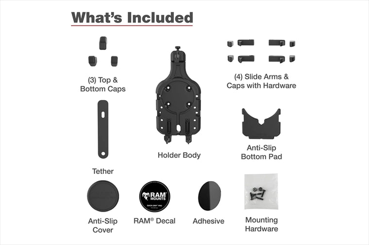RAM MOUNTS(ラムマウント) | クイックグリッププロ クレイドルホルダー M ボール無 | RAM-HOL-PD5U