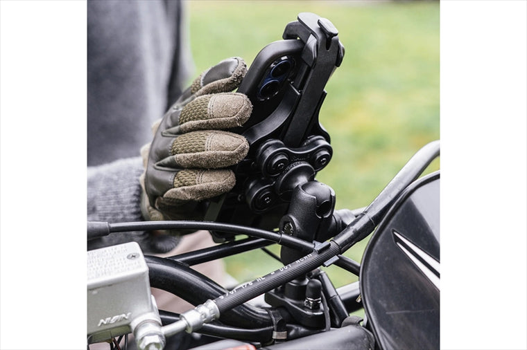 RAM MOUNTS(ラムマウント) | クイックグリッププロ クレイドルホルダー M 防振ダンパーボール付 1インチボール Vibe-Safe | RAM-HOL-PD5BVU