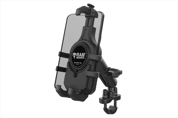 RAM MOUNTS(ラムマウント) | クイックグリッププロ クレイドルホルダー M ＆U字クランプベースセット 標準アーム φ12.7-31.75mm対応 1インチボール | RAM-B-149Z-PD5U