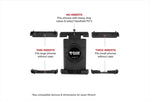 RAM MOUNTS(ラムマウント) | クイックグリッププロ クレイドルホルダー L ＆タフクロー S セット φ15.9-28.9mm対応 一体式 防振ダンパー Vibe-Safe | RAM-HOL-PD7V-400-1U