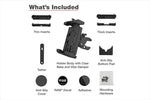 RAM MOUNTS(ラムマウント) | クイックグリッププロ クレイドルホルダー L ＆タフクロー S セット φ15.9-28.9mm対応 一体式 防振ダンパー Vibe-Safe | RAM-HOL-PD7V-400-1U