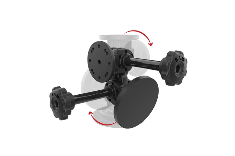 RAM MOUNTS(ラムマウント) | デュアルピボット マグネットマウント AMPSパターン ノブ付 | RAP-101-PV4-2PMAG88U