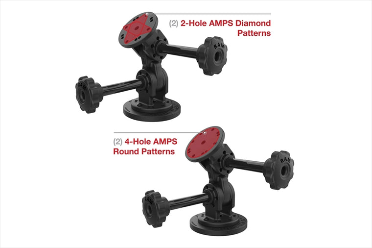 RAM MOUNTS(ラムマウント) | デュアルピボット マグネットマウント AMPSパターン ノブ付 | RAP-101-PV4-2PMAG88U