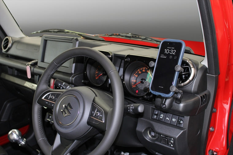 RAM MOUNTS(ラムマウント)ジムニー専用スマートフォンホルダー Xグリップ S ＆M8ボルトベースセット 標準アーム 1インチボールRAM-PL20