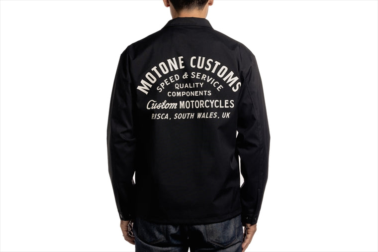 MOTONE CUSTOMS(モートーン)｜コーチジャケット ブラック L｜DPG002-L