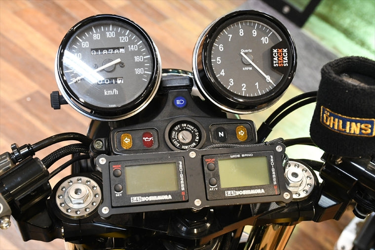 BAGUS! MOTOR CYCLE(バグースモーターサイクル)テンプメーターステーマルミエ君デュアル横並ビ仕様BG-TMSW-Y0203-BK
