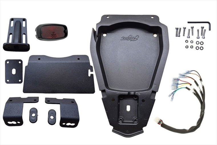 MOTONE CUSTOMS(モートーン)フェンダーレスキット GORT LEDライト グロスブラックTT8+PTS012+MEL526