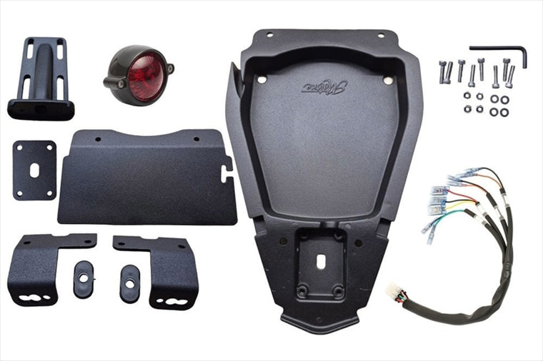 MOTONE CUSTOMS(モートーン)｜フェンダーレスキット ELDORADO LEDライト ブラック｜TT8+PTS012+MEL004