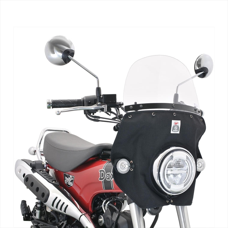 Asahi｜風防 クリア/タレカラー:コーデュラ1000ブラック ホンダ ダックス125/モンキー125用(8BJ-JB04/2BJ-JB02/8BJ-JB03)｜DAX-T03