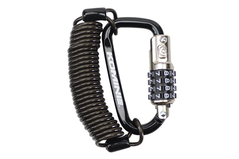 【KOMINE】コミネ カラナビナワイヤーロック LK-115 BLK【カタログ品番：P052-6041】【メーカー品番：09-115】