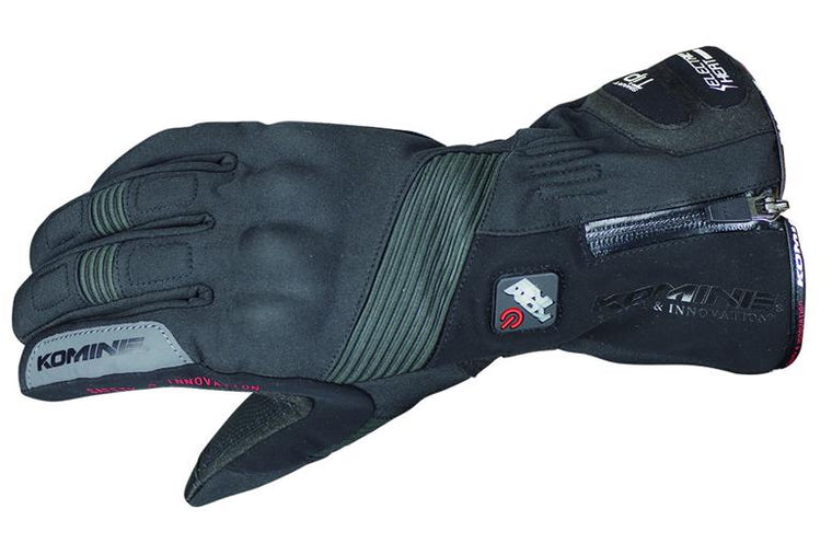 【KOMINE】コミネ エレクトリックヒートグローブ-カシウス GK-804 BLK ＃L【カタログ品番：P074-8230】【メーカー品番：06-804】