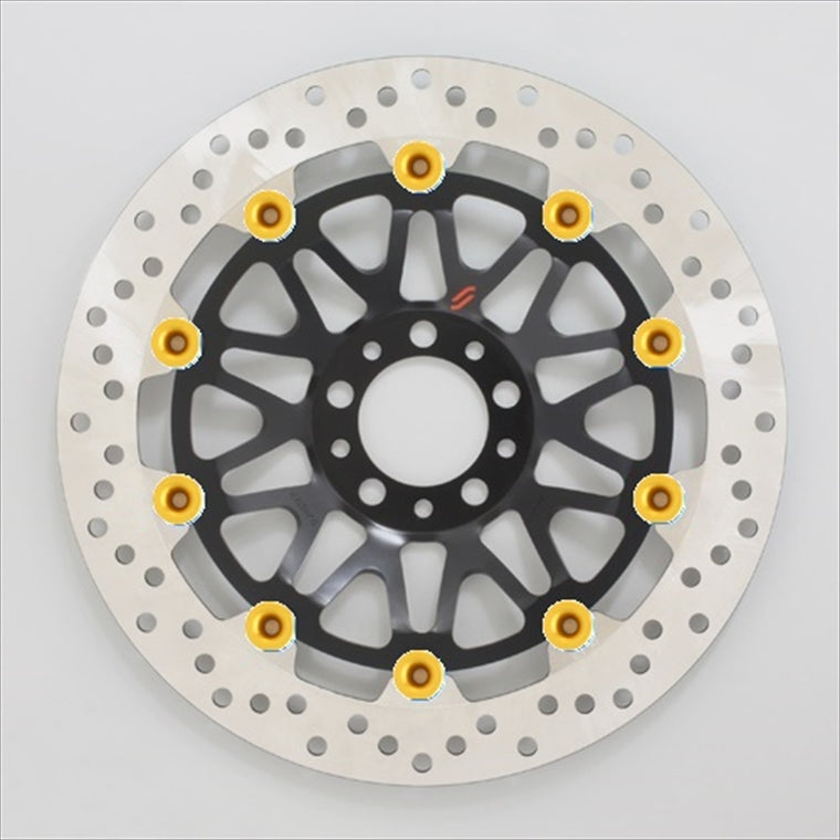 SUNSTAR BRAKE(サンスター ブレーキ)｜プレミアムR ホール Panigale V4 φ320 ピン:ゴールド｜LM112F-GD