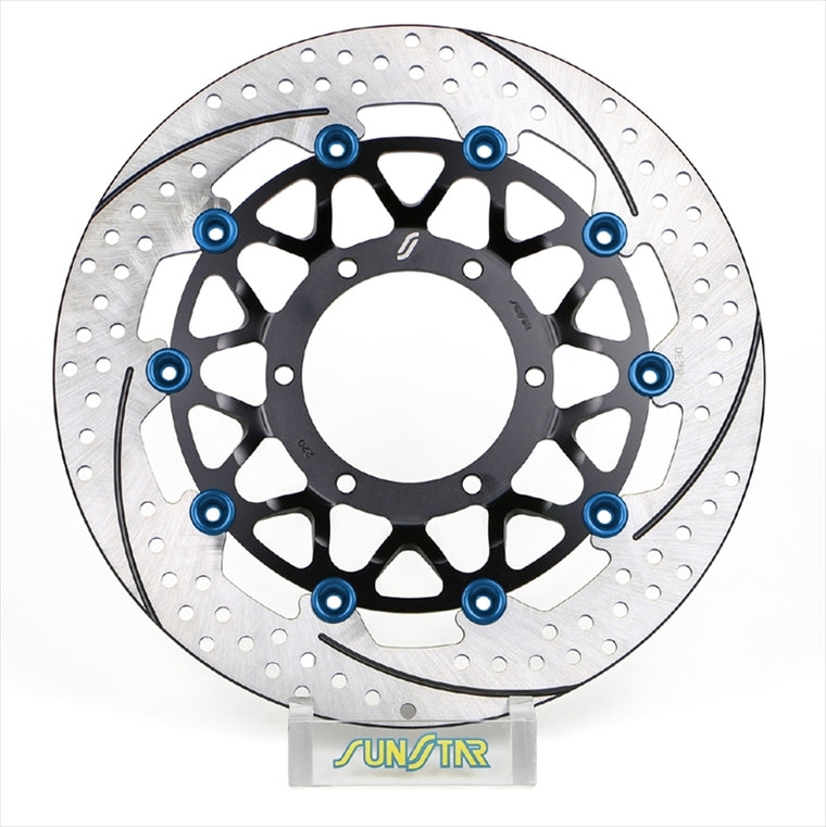 SUNSTAR BRAKE(サンスター ブレーキ)｜プレミアムR 右 ホール＆スリット/フルフローティング/4.5mm厚｜ET220FR-BL
