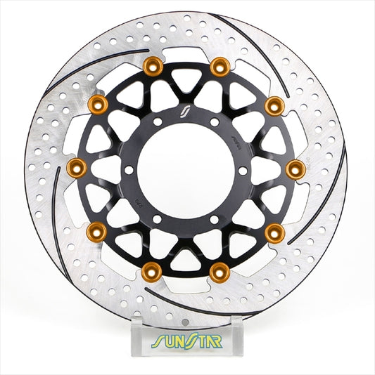 SUNSTAR BRAKE(サンスター ブレーキ)｜プレミアムR 右 ホール＆スリット/フルフローティング/4.5mm厚｜ET220FR-OR