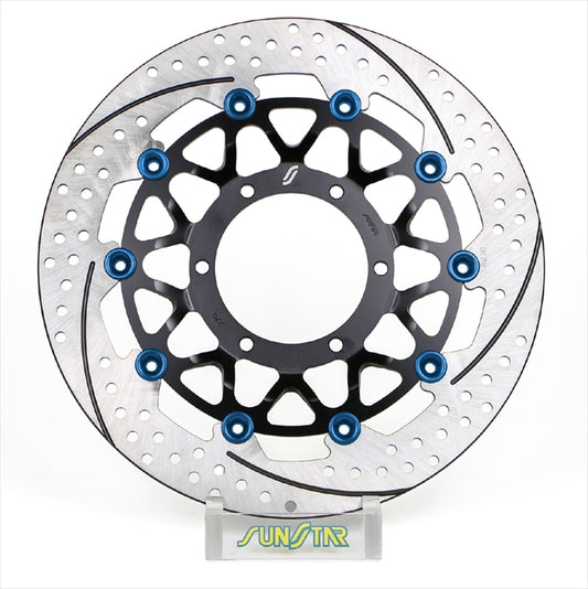 SUNSTAR BRAKE(サンスター ブレーキ)｜プレミアムR 右 ホール＆スリット/セミフローティング/4.5mm厚｜ET220WR-BL