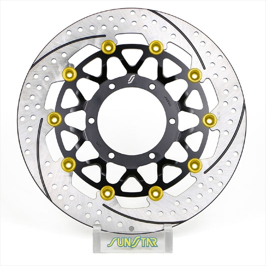 SUNSTAR BRAKE(サンスター ブレーキ)｜プレミアムR 右 ホール＆スリット/セミフローティング/4.5mm厚｜ET220WR-GD