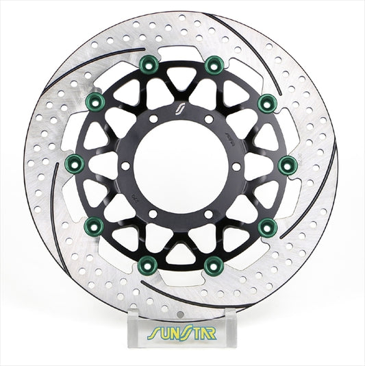 SUNSTAR BRAKE(サンスター ブレーキ)｜プレミアムR 右 ホール＆スリット/セミフローティング/4.5mm厚｜ET220WR-GR