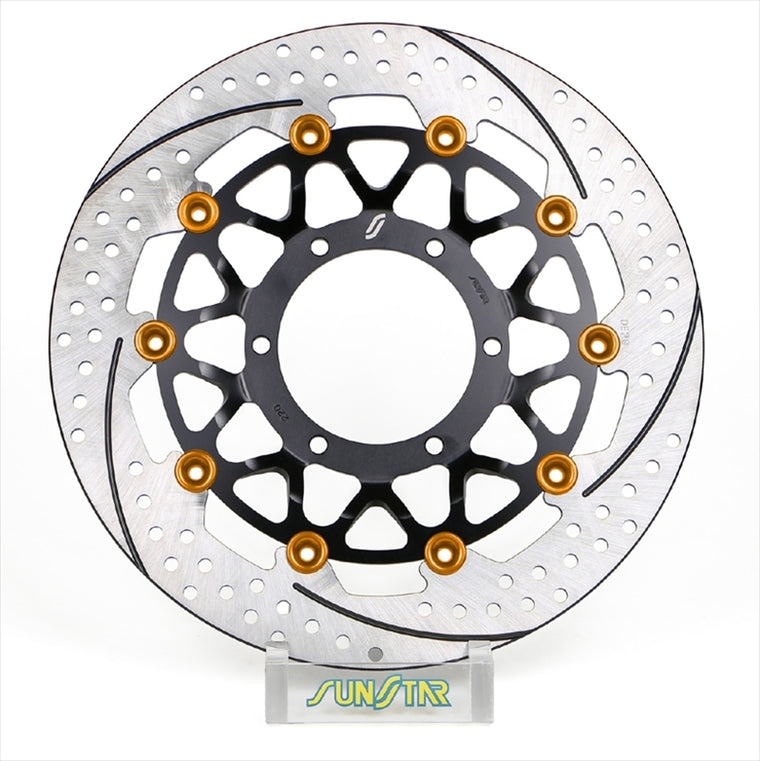 SUNSTAR BRAKE(サンスター ブレーキ)｜プレミアムR 右 ホール＆スリット/セミフローティング/4.5mm厚｜ET220WR-OR