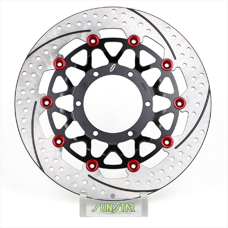 SUNSTAR BRAKE(サンスター ブレーキ)｜プレミアムR 右 ホール＆スリット セミフローティング 4.5mm厚｜ET220WR-RD
