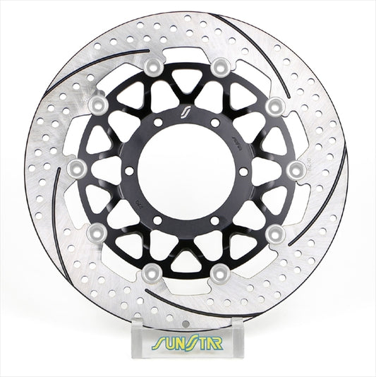 SUNSTAR BRAKE(サンスター ブレーキ)｜プレミアムR 右 ホール＆スリット/セミフローティング/4.5mm厚｜ET220WR-SV