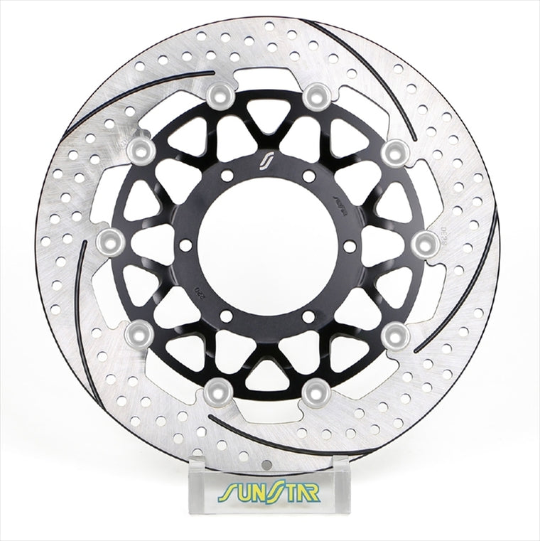 SUNSTAR BRAKE(サンスター ブレーキ)｜プレミアムR 右 ホール＆スリット/セミフローティング/4.5mm厚｜ET220WR-SV