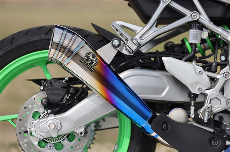 スペシャルパーツタダオ｜パワーボックスメガホン サイレンサー チタンブルー ZX-4R SE/ZX-4RR(8BL-ZX400P)｜ZX4-PB-02
