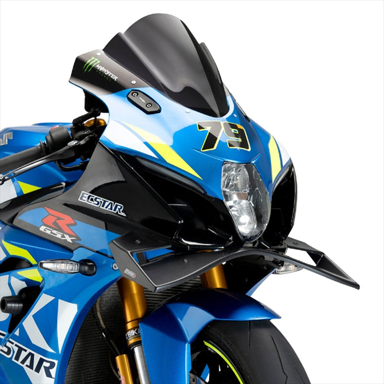 プーチ｜フロントスポイラーGPマットブラック(つや消し) GSX-R1000 17-21 GSX-R1000R 17-21｜22075J