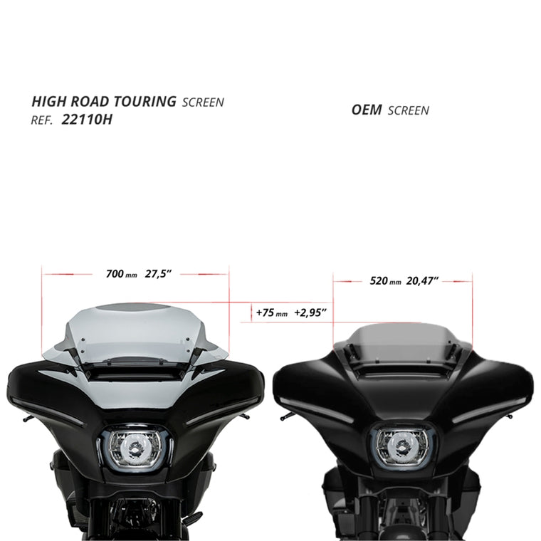PUIG(プーチ)｜ハイロードスクリーン TOURING クリア｜22110W