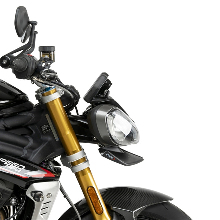 プーチ｜フロントダウンフォースネイキッドスポイラー カーボンルック SPEED TRIPLE 1200 RS 21-/STREET TRIPLE 765 R 23-/765 RS 23-｜21594C