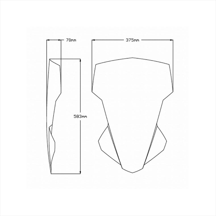 プーチ｜ツーリングスクリーン ブラック ｜20434N