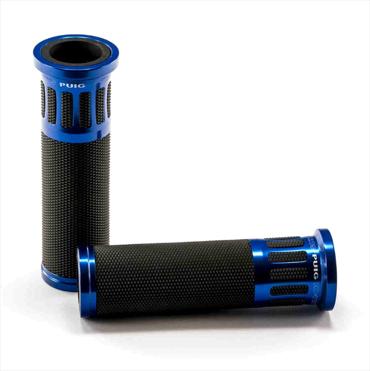 PUIG(プーチ)｜HI-TECH RACINGグリップ 119mm ブルー｜5879A