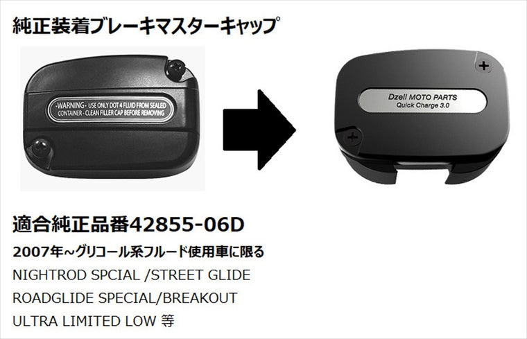 【ディーゼル】USBポート  ハーレー専用マスターキャップ一体 780234