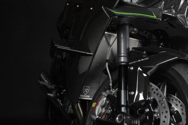 トリックスター｜ラジエターコアガード シルバー Ninja H2 15-17/R 15-17/SX 18-/SX+ 19・Z H2 20｜AVHG-H01-SV