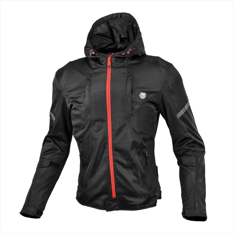 【コミネ】JK-152 プロテクトメッシュパーカ     BK/RED XL 07-152