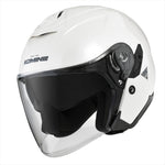 【コミネ】HK-172 FL C FRP JETヘルメット P.WHT L 01-172