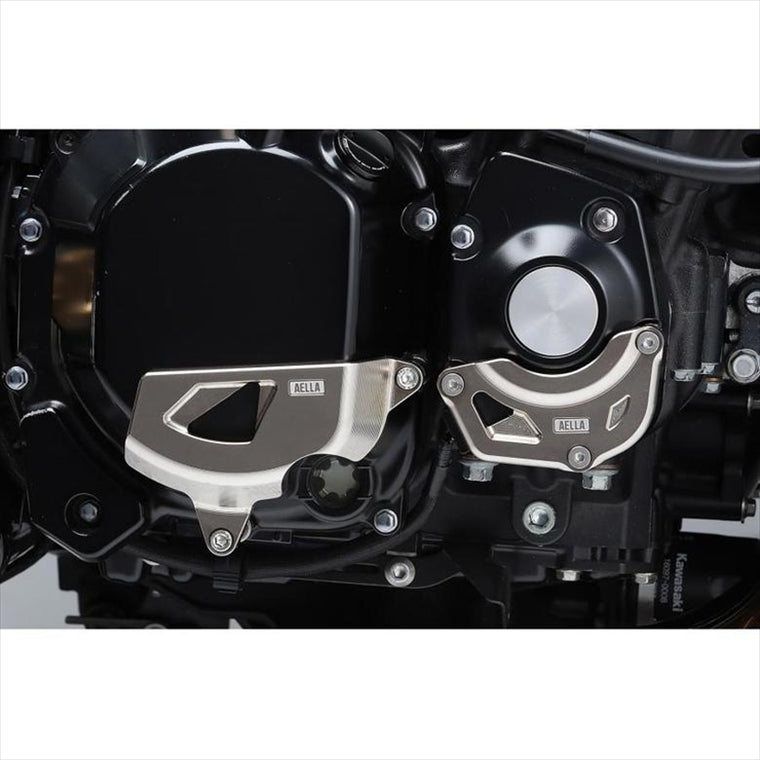 アエラ｜エンジンカバーガードセット3点・無電解ニッケルめっき Kawasaki Z900RS/CAFE｜AE-68901-Ni