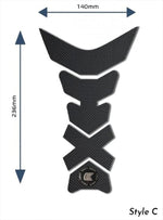 アールアンドジー｜Eazi-Grip Tank Grips:PRO:BLACK COLOR Design C (Centre Tank Pads)｜RG-PROCENTREPADCBL