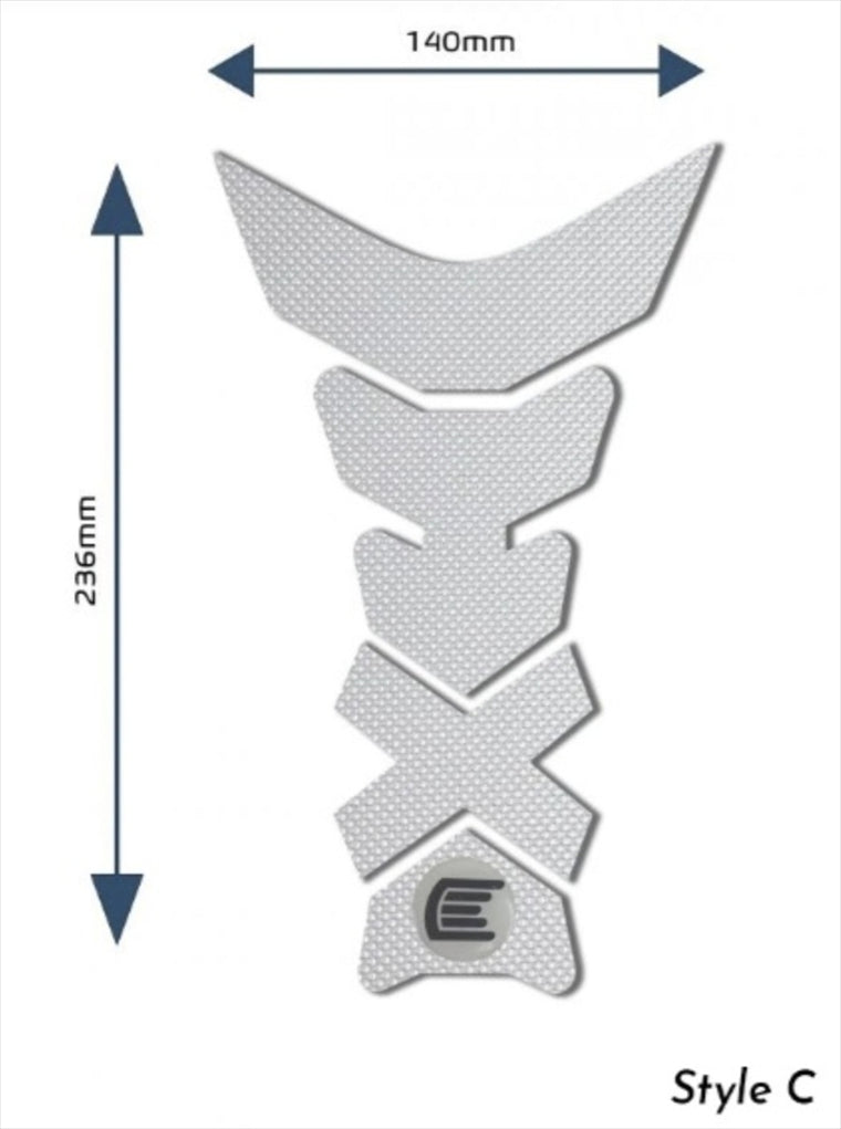 アールアンドジー｜Eazi-Grip Tank Grips:PRO:CLEAR Design C (Centre Tank Pads)｜RG-PROCENTREPADCCL