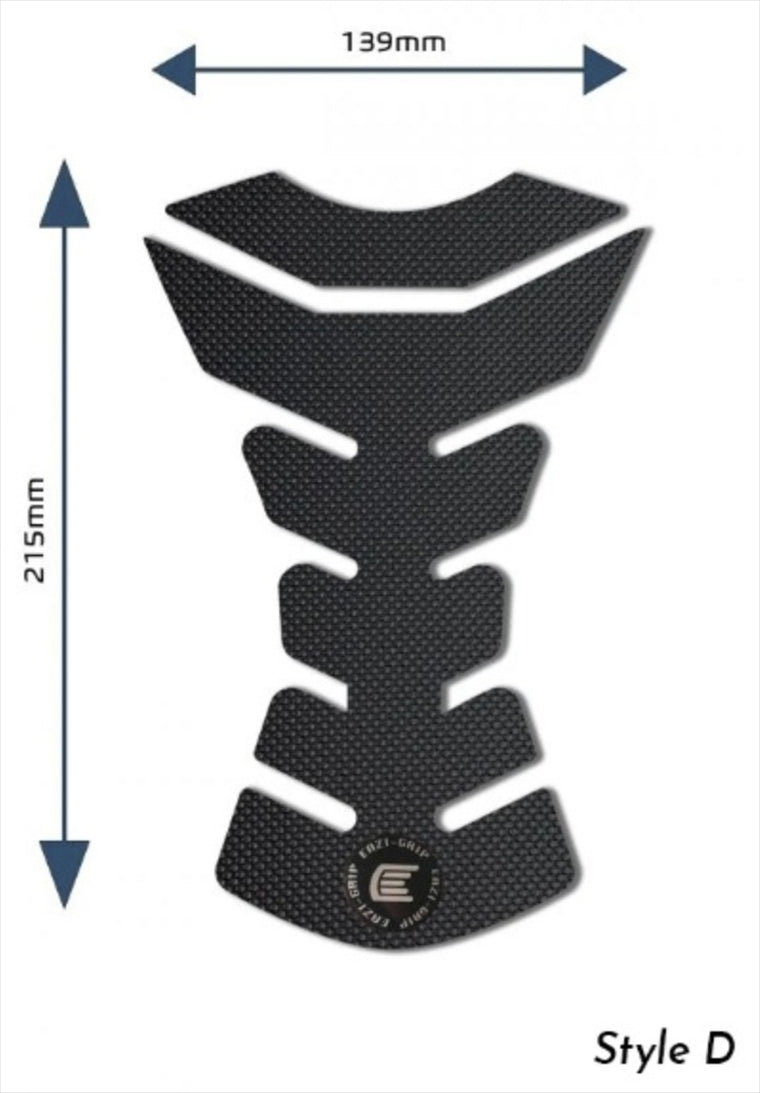アールアンドジー｜Eazi-Grip Tank Grips:PRO:BLACK COLOR Design D (Centre Tank Pads)｜RG-PROCENTREPADDBL