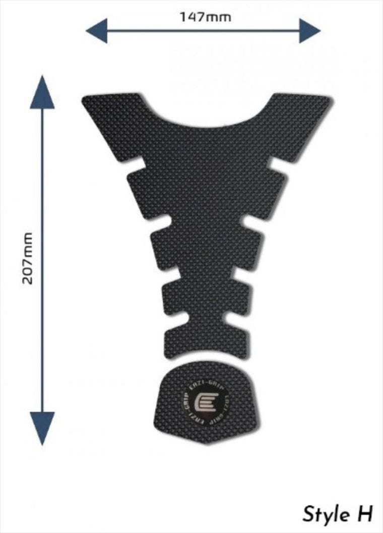 アールアンドジー｜Eazi-Grip Tank Grips:PRO:BLACK COLOR Design H (Centre Tank Pads)｜RG-PROCENTREPADHBL