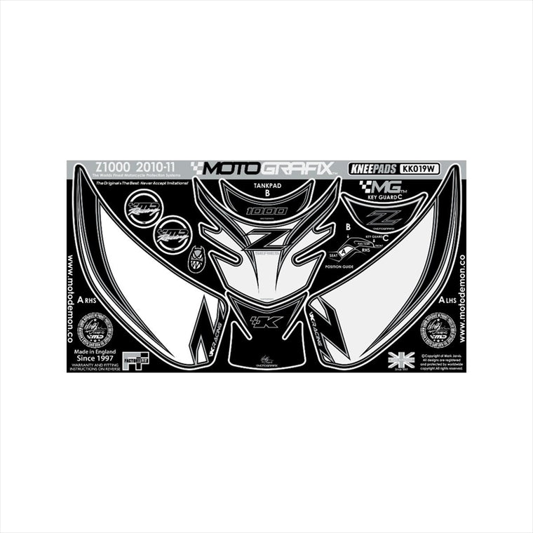 モトグラフィックス｜ボディパッド KNEE/TANK PAD ｜MT-KK019W
