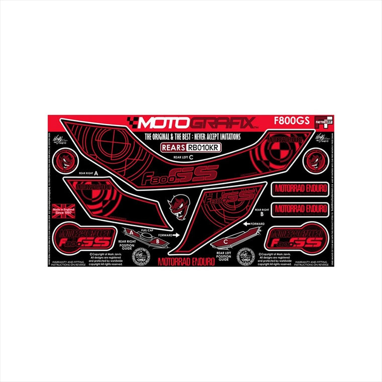 モトグラフィックス｜ボディパッド REAR ｜MT-RB010KR