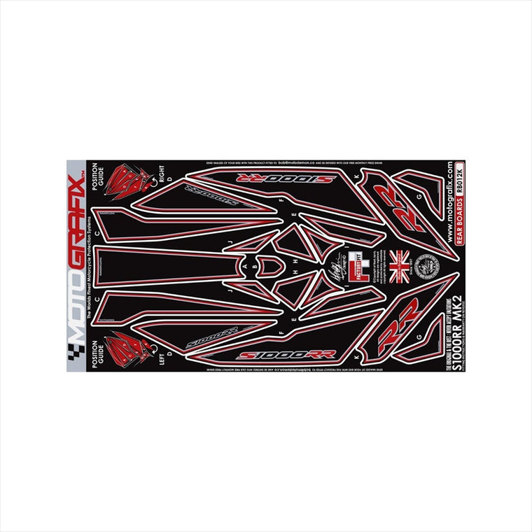 モトグラフィックス｜ボディパッド REAR ｜MT-RB012K